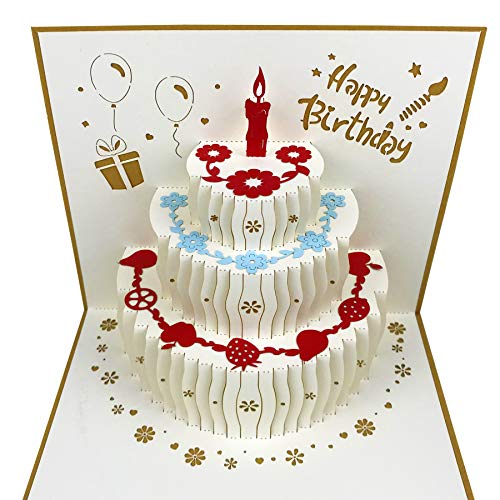 3D Pop Up Birthday Card with Envelope | Laser Cut Design