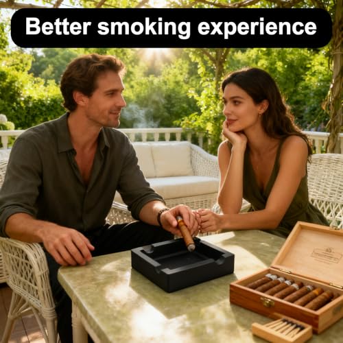VIABRICO Unbreakable Silicone Cigar Ashtray with 4 Wide Holders