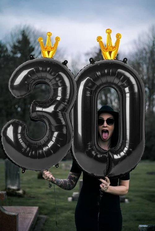 Black Number Balloon - 40 Inch 0 Balloon for Birthday Decorations | Elegant Party Supplies for All Ages
