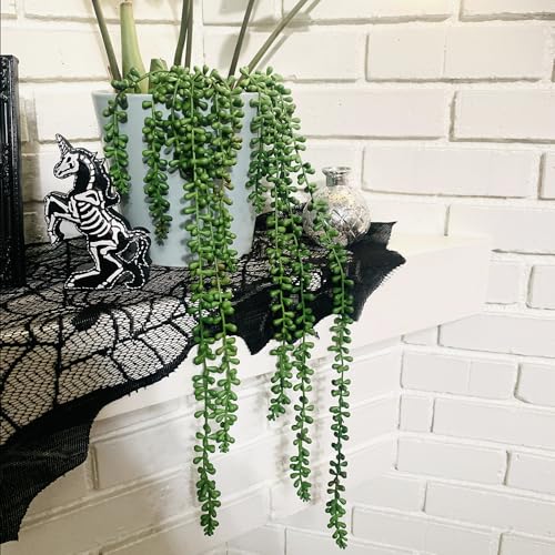Artificial String of Pearls Plant - 3pcs Faux Hanging Succulents
