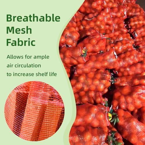 Deebree Extra Large Mesh Produce Bags - 10 Pack, 21" x 32", 60 lbs Capacity