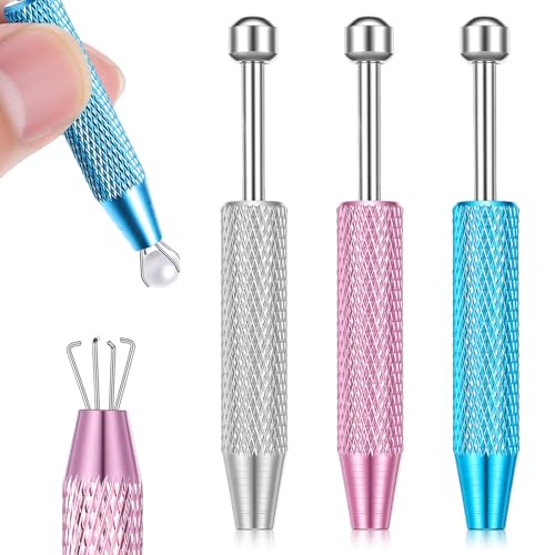 JJUNW 3Pcs Piercing Ball Grabber Tool - Stainless Steel Piercing Removal & Jewelry Changing Kit