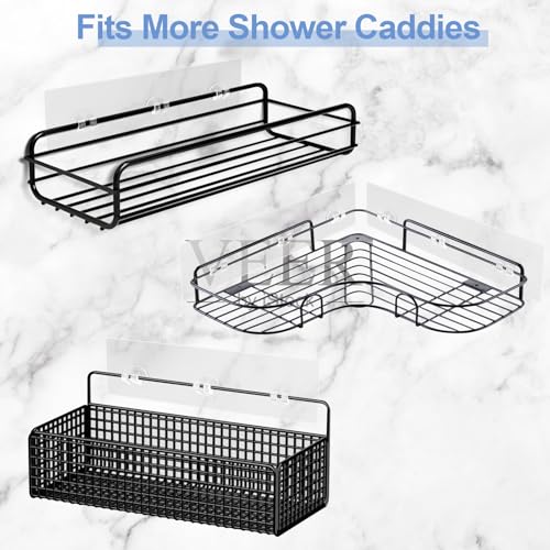 Strong Waterproof Shower Caddy Adhesive Hooks, No Drilling