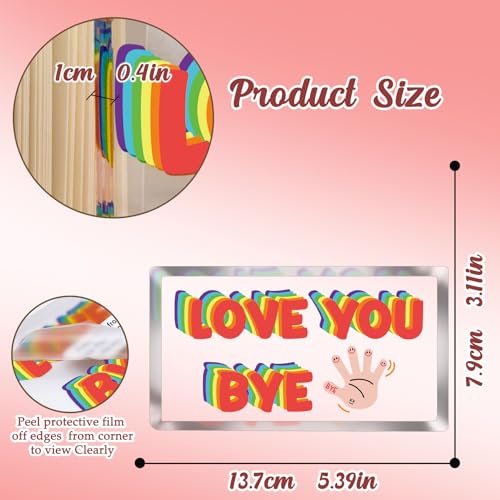 Love You Bye Acrylic Plaque - Modern Farmhouse Desk Decor