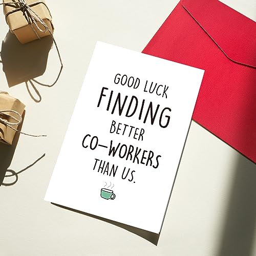 Funny Farewell Card for Coworkers - Good Luck Wishes