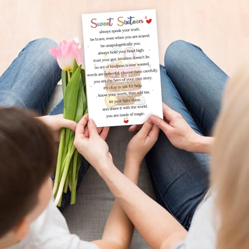 Funny 16th Birthday Card for Him or Her - 8x5.3 Inches