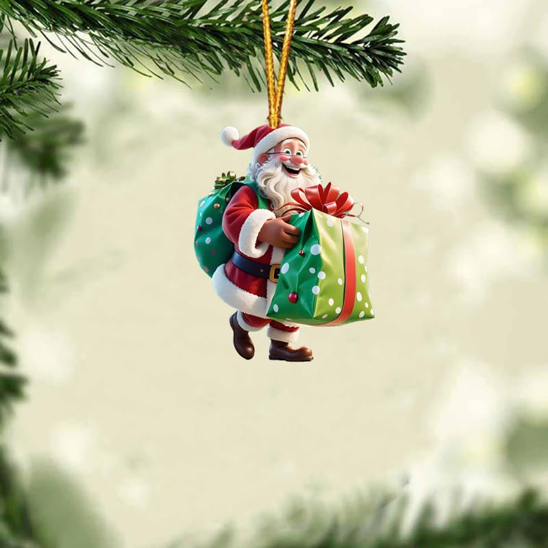 Santa Claus Acrylic Ornaments for Christmas Tree Decor 2025