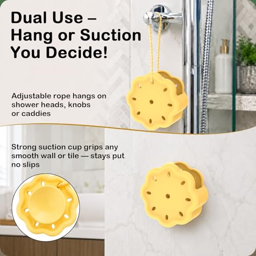 NEDLEDK Silicone Shower Steamer Holder - Adjustable Hanging Tray (Purple)