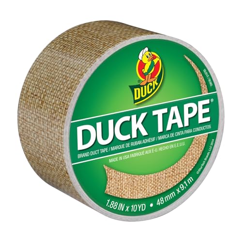Duck Brand Burlap Printed Duct Tape - Heavy Duty, Single Roll 1.88" x 10 yds