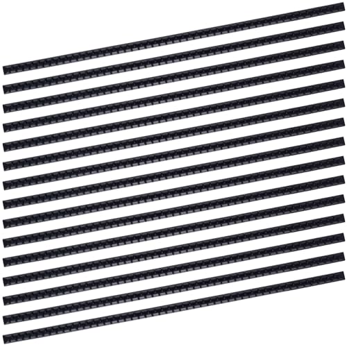 Pndeyo 10pcs Self-Adhesive Silicone Headband Teeth Strips for DIY Hair Accessories - Black