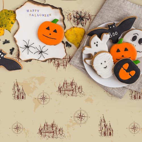 SpinLaLa Wizard Party Tablecloths - 3-Pack 54 x 108 Inch Magic Castle