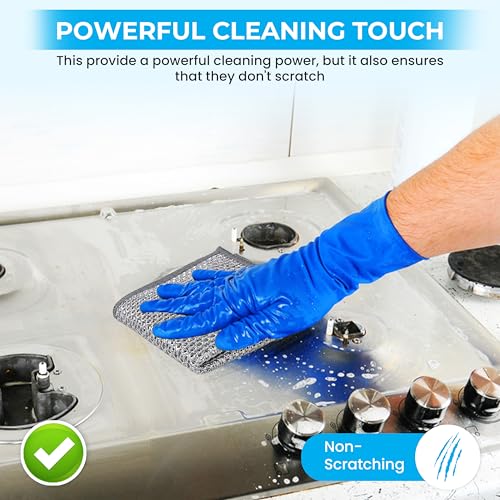 Vivecy 11-Piece Non-Scratch Wire Dishcloth Set - 3-Layer 8.66” Rags