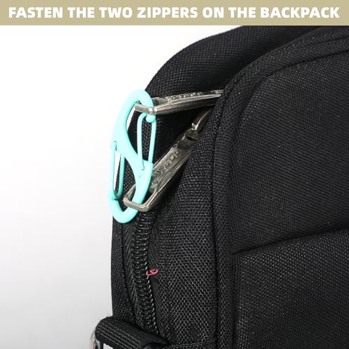 20 Pcs Alloy S Carabiner Clips, Dual Opening Design, Keychain Spring Snap Hooks Mini Carabiner Clip, for Dual Wire Gate Clip Interlocking Keychain Clip Tiny Clip Attachment (Color)