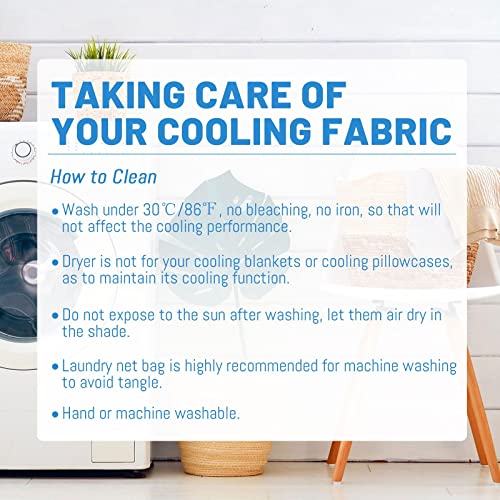 Ailemei Cooling Pillow Cases, Standard Size Set of 2, Double Sided Icy-Jade