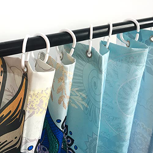 Plastic Shower Curtain Hooks – Versatile White C Rings for Bathroom