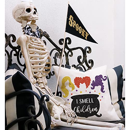 PANDICORN Halloween Throw Pillow Covers 18x18, Hocus Pocus Set of 4