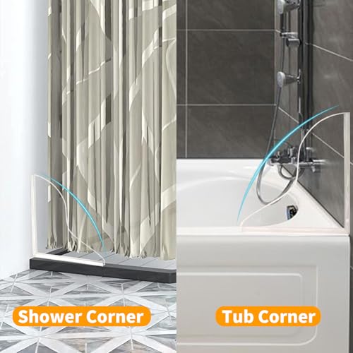 Clear 2-Pack Shower Splash Guard for Bathtub & Shower Corners