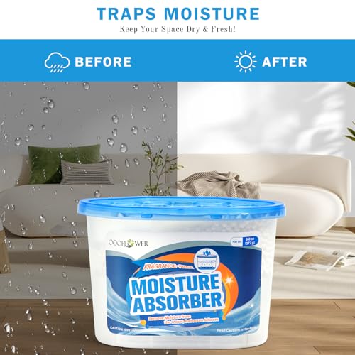 OOOFLOWER 3-Pack Moisture Absorber Buckets - Odorless Humidity Control