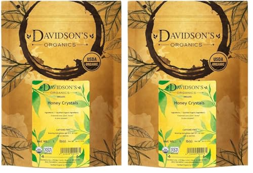 Davidson's Organics Honey Crystals, USDA Organic Tea Sweetener, 16oz (2-Pack)