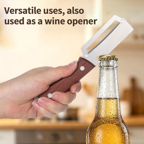 TIESOME 2-Pack Stainless Steel 2-in-1 Vegetable Peeler & Bottle Opener