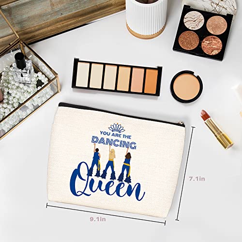 Dancing Queen Makeup Bag Cotton Linen Travel Cosmetic Pouch