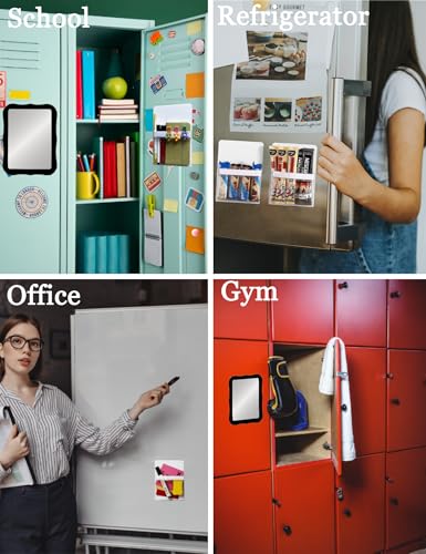 Magnetic Locker Mirror and Organizer Kit - School Supplies