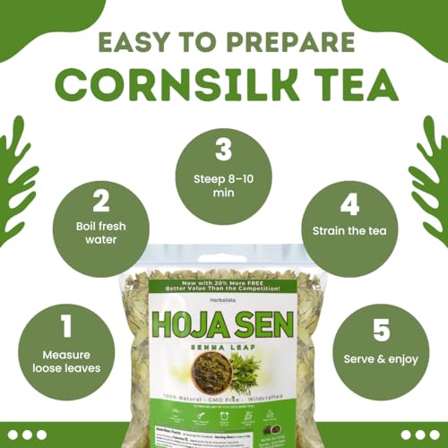 Herbalista Senna Leaf Tea - 5oz Premium Wildcrafted Loose Leaf Herbal Tea