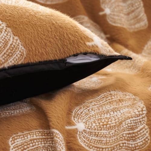 Brown Velvet Throw Pillow Cover 18x18 Inch with Hidden Zipper