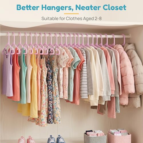 Vtopmart 60 Pack 11-Inch Kids Clothes Hangers, Space-Saving Interlocking Baby Hangers