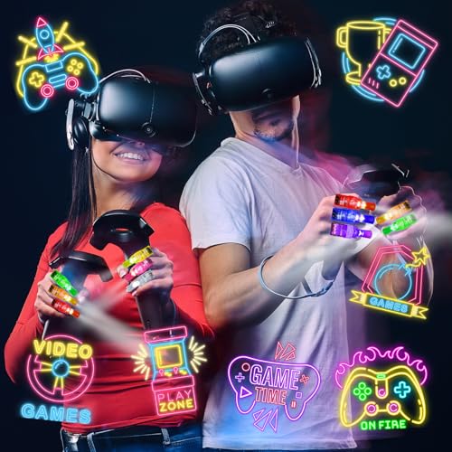 BleSky 24Pack Gamer Party Favors LED Finger Lights - Glow in the Dark Toys