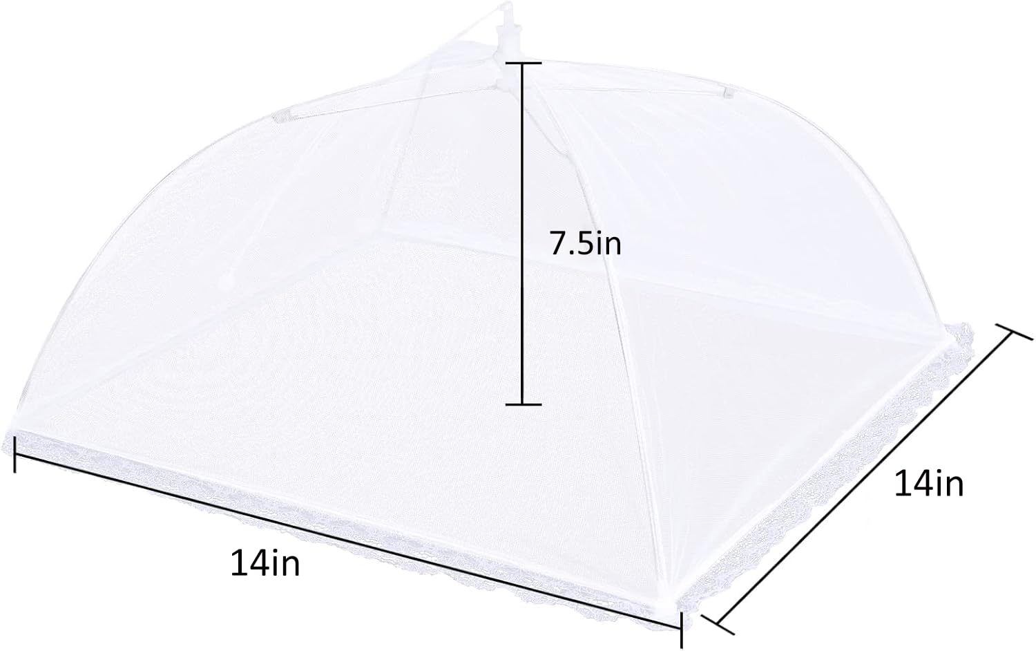 4 Pack Mesh Food Covers 14 inch, Large and Tall Food Covers, Pop-Up Mesh Food Covers Tent Umbrella for BBQs, Outdoors, Screen Tents, Parties Picnics