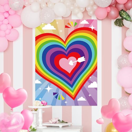 Pin The Arrow On The Heart Valentines Game Set for Kids