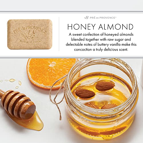 Pre de Provence Artisanal French Moisturizing Soap Bar, Honey Almond, 5.3 oz