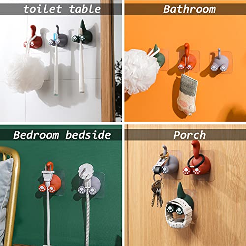 Yitexin 3-Pack Cartoon Animal Tail Hooks - Adhesive Utility Hangers