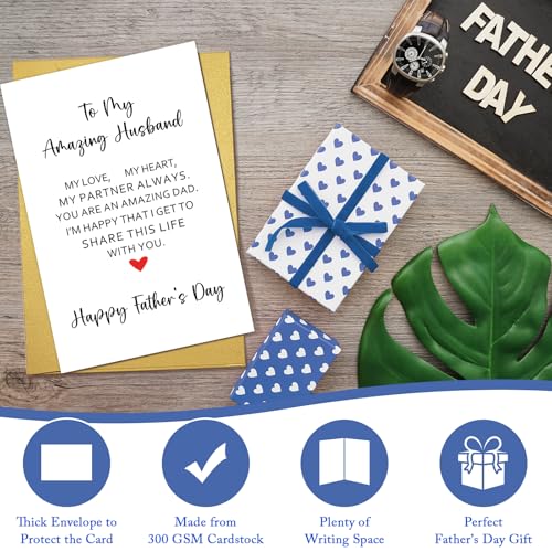 Romantic Father's Day Card for Husband - Heartfelt Gift