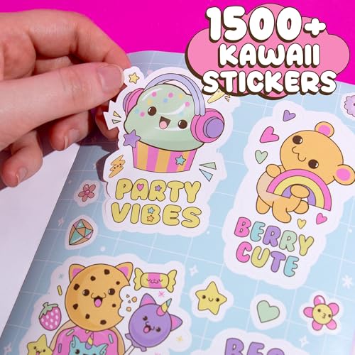 Just My Style Kawaii Sticker Book, 1500+ Cute Stickers for Scrapbooking