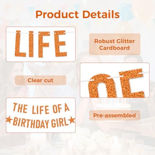 Life of a Birthday Girl Party Decor Banner - Showgirl Theme