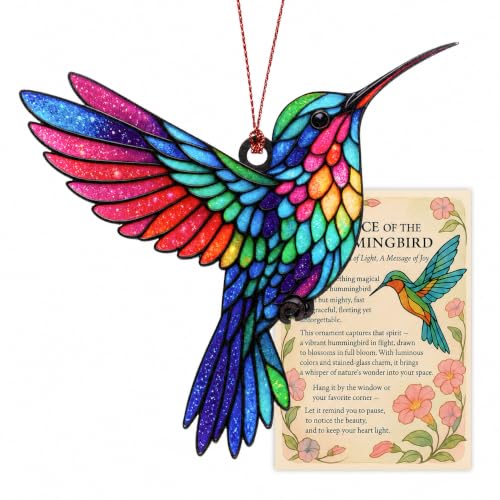 Hummingbird Christmas Ornament with Meaningful Story Card