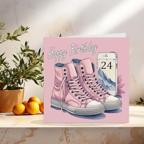 24th Birthday Card for Women - Premium Eco-Friendly Design