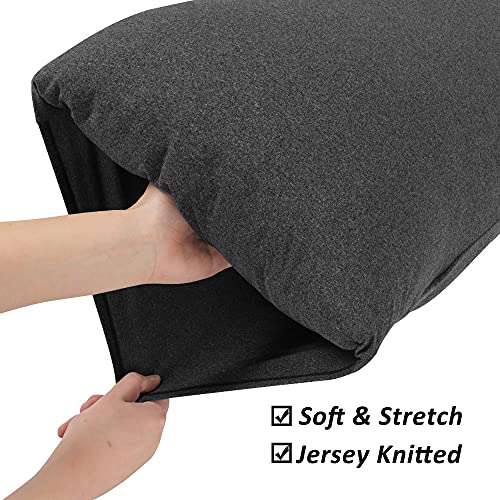 ALYVIA SPRING Heather Gray Standard & Queen Stretch Pillowcases Set of 2
