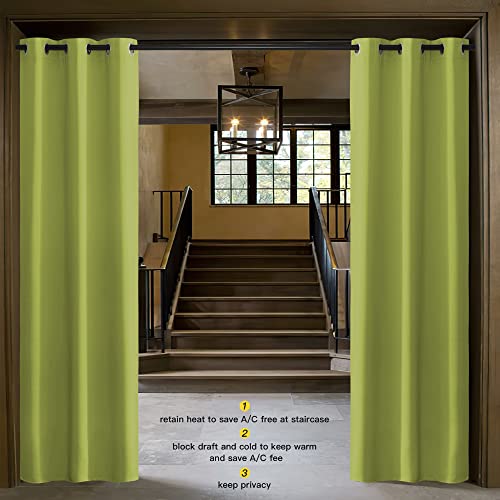 NICETOWN Green Blackout Curtain Panel - 42" x 84" Thermal Insulated Drapery