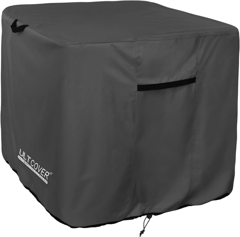 ULTCOVER Waterproof Air Conditioner Cover - Protects Outdoor AC Units Up to 30W x 30D x 32H Inches, Black