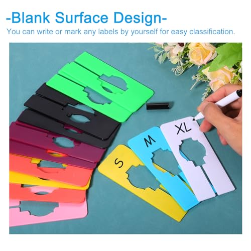 PATIKIL Pink Clothes Dividers - 8 Pack Closet Organizers with Marker Pen