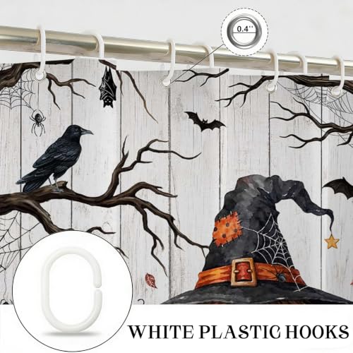 Spooky Ghost Halloween Shower Curtain - Waterproof Polyester
