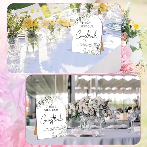 Wedding Guestbook Sign - 6x8 Inch Wooden Tabletop Decor