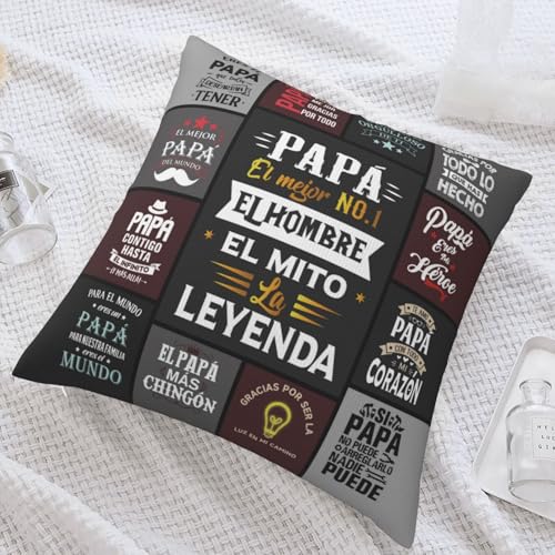 Papá Throw Pillow Cover 18x18 - Decorative Father's Day Gift for Dad
