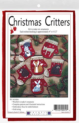 Felt Ornament Kit Christmas Critters - Handmade Holiday Decorations