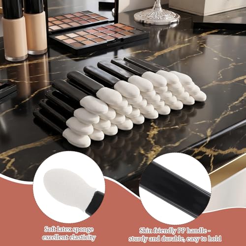 Salbsever 50 Pack Double-Sided Eyeshadow Sponge Applicators, Portable Mini Makeup Brushes