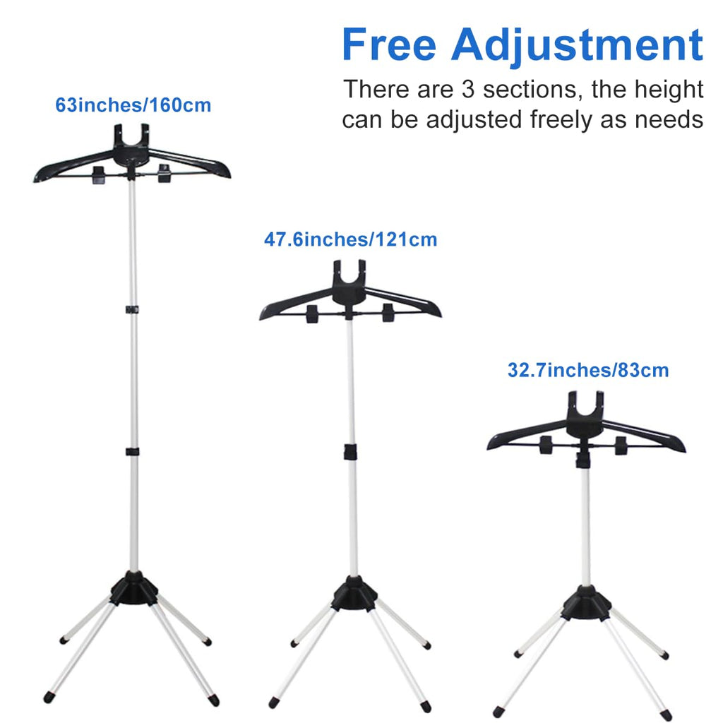 GIPOBUY Portable Steamer Stand for Clothes, Steamer Rack Steam Iron Stand for Steaming Clothes, Travel Garment Hanger Steaming Rack, Handheld Steamers Clothing Rack for RV, Home, Hotel (Black)