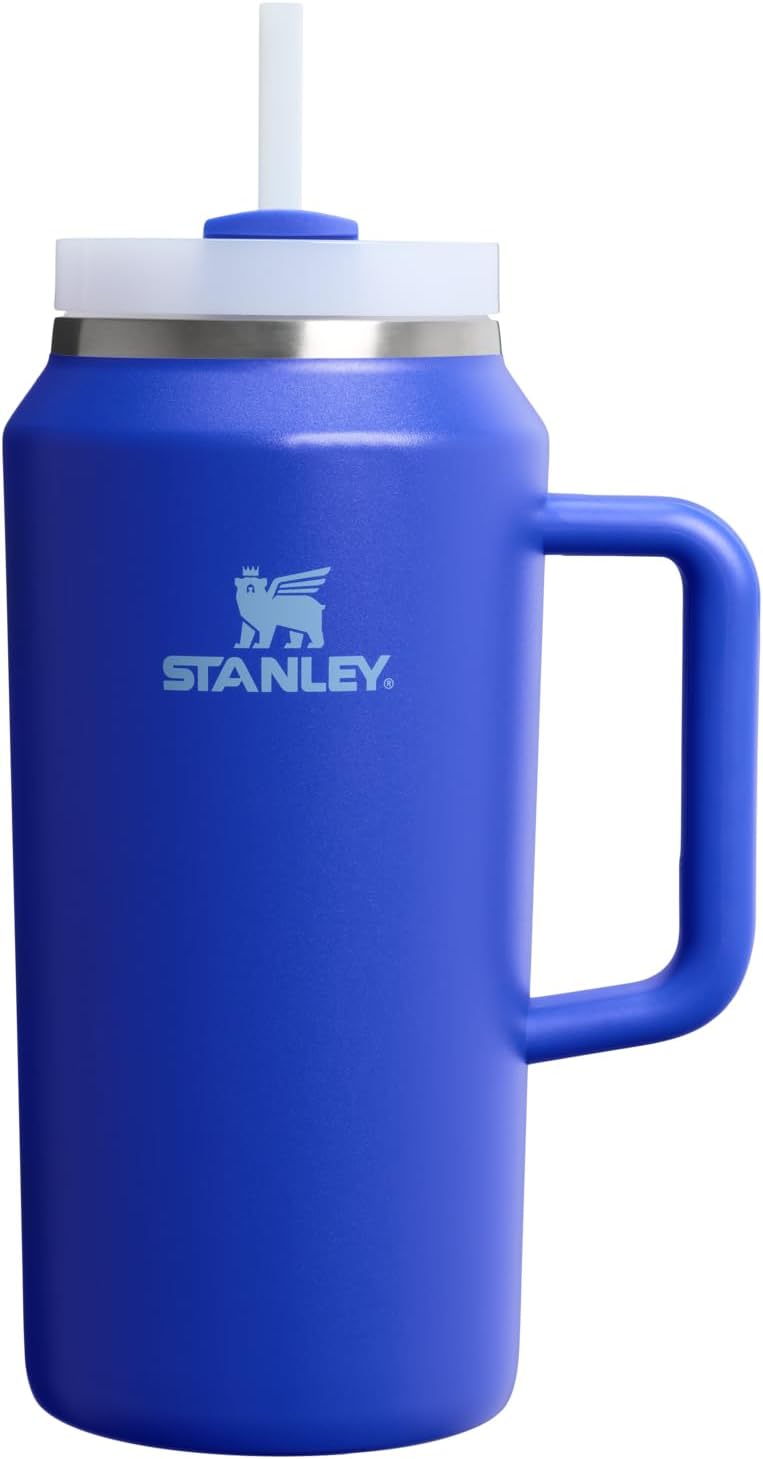 STANLEY Quencher H2.0 Tumbler - 64 oz Insulated Stainless Steel Cup with Handle & Straw | Cobalt Color